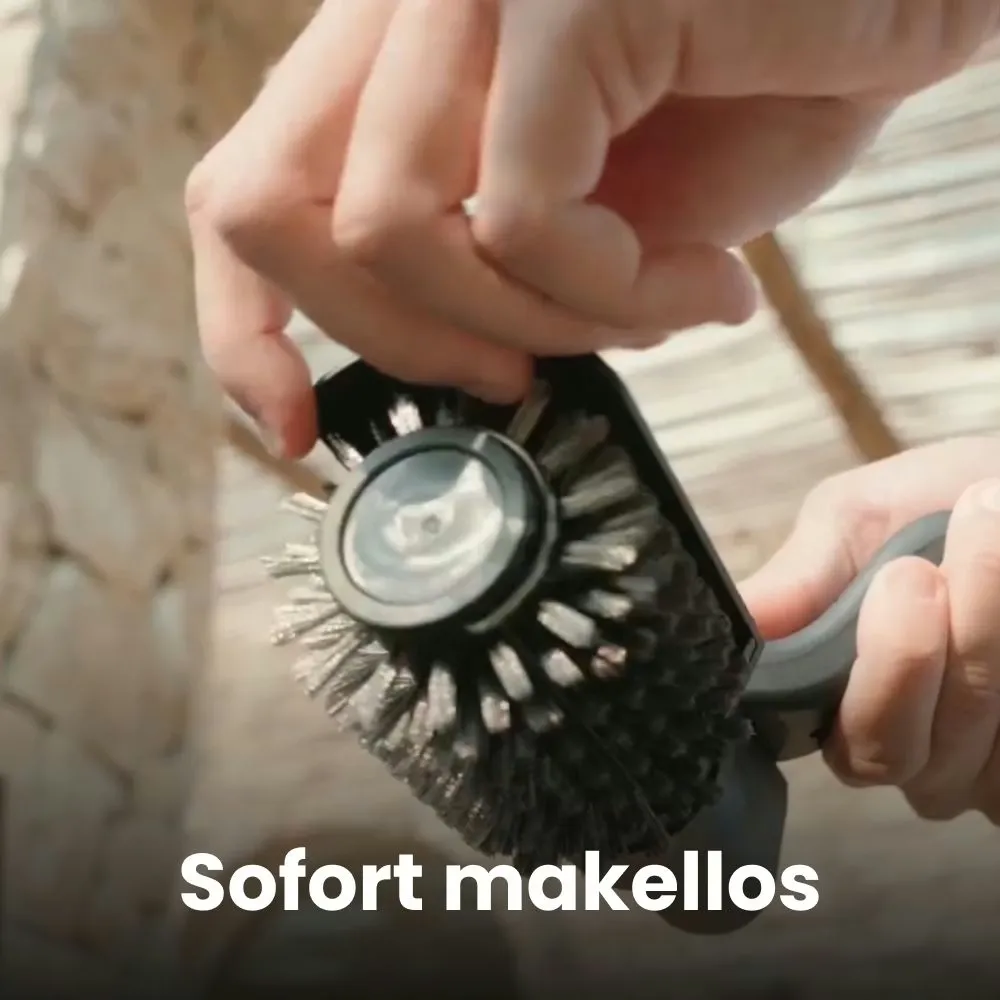 GrillWizz wird auf den Grillrost aufgesprüht